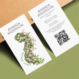 Birth Doula Midwife Pregnancy Birth Coach Qr Code Business Card