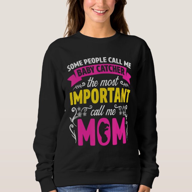 Birth Doula Proud Birth Worker Pregnancy Couch Mid Sweatshirt (Front)