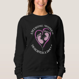 Birth Doula Proud Birth Worker Pregnancy Couch Mid Sweatshirt