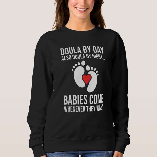 Birth Doula Proud Birth Worker Pregnancy Couch Mid Sweatshirt (Front)