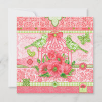 Birth Flower and Gem August Birdcage Card