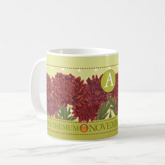 Birth Flower and Gem November Classic Mug (Front Left)