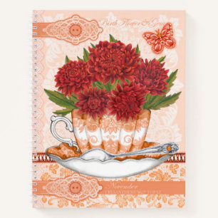 Birth Flower and Gem November Lace Lrge Notebook