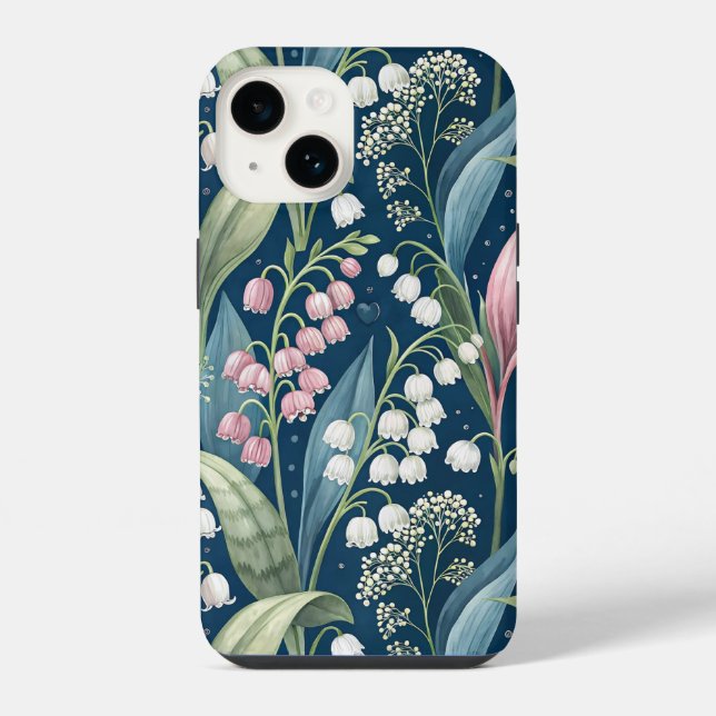Birth Flower Botanical Design iPhone Case (Back)