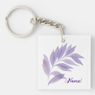 Birth Flower Lilac branch Holiday gift Key Ring