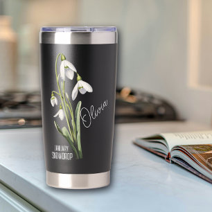 Birth Flower Month January Snowdrop Name Insulated Tumbler