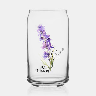Birth Flower Month July Delphinium Name Can Glass
