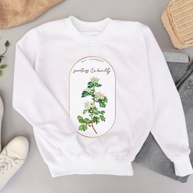 Birth Flower Month May Birthday Hawberry Sweatshirt (Birth Flower Month May Birthday Hawberry Sweatshirt)