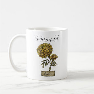 Birth Flower OCTOBER Birthday Marigold Coffee Mug