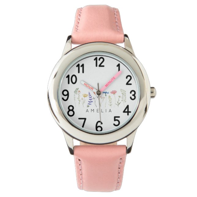 Birth Flower - Personalised Birth Flower Watch (Front)