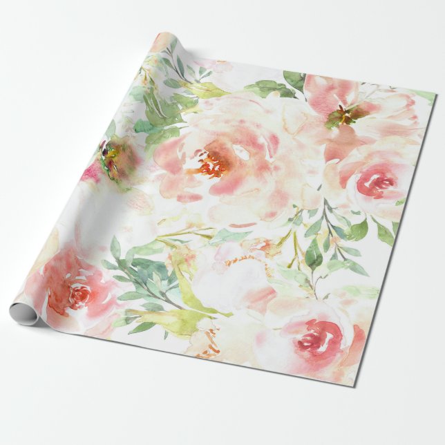 Birth Flower Wrapping Paper (Unrolled)