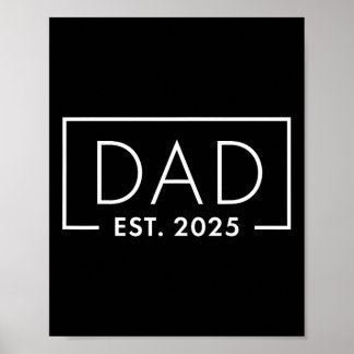 Birth Gift Co. Funny 1st Time Dad Est 2025 New Dad Poster