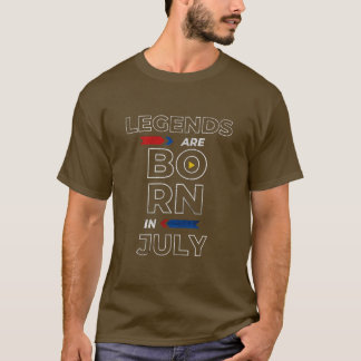 Birth Month Cool Legends Born In July Birthday T-Shirt
