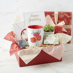 Birth month flower-August personalised mug