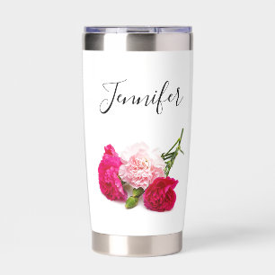 Birth month flower Jan- You are- personalised Insulated Tumbler