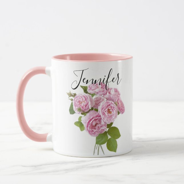 Birth month flower -June personalised mug (Left)