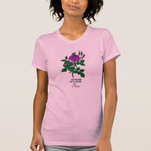 Birth Month Flower June Rose T-Shirt