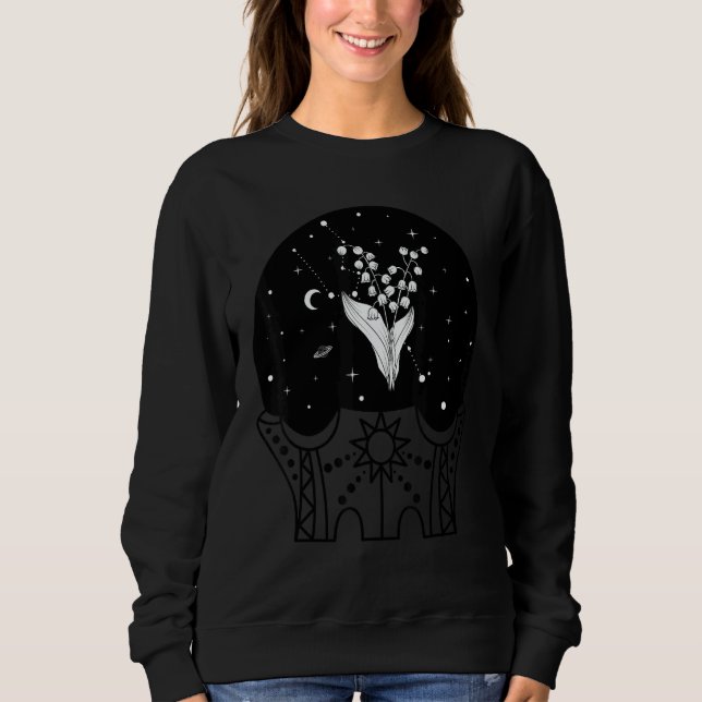Birth Month Flower Lily of the Valley May Women Da Sweatshirt (Front)
