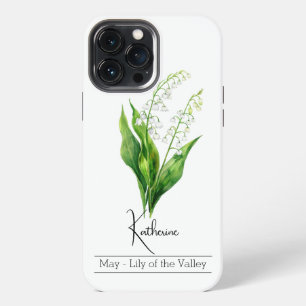Birth Month Flower May Lily of the Valley iPhone 13 Pro Max Case
