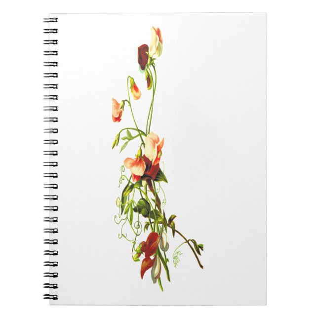 Birth Month Flower Notebook , Personalised Floral  (Front)