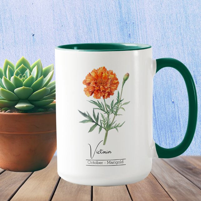 Birth Month Flower October Marigold Mug (Creator Uploaded)