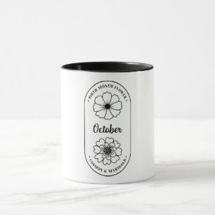 Birth Month Flower October Mug