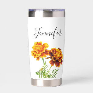 Birth month flower October- You are- personalised Insulated Tumbler