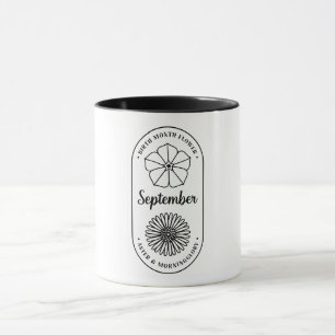 Birth  Month Flower September Aster Morning Glory Mug