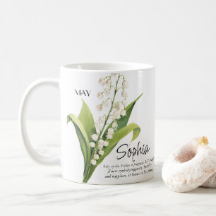 Birth Month May Flower Personalised Coffee Mug