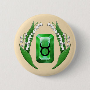 Birth Month May Taurus 6 Cm Round Badge