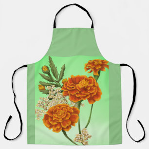 Birth Month October  Marigold All-Over Print Apron