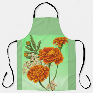 Birth Month October  Marigold All-Over Print Apron