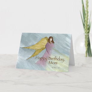 Birth Mother Angel Birthday Blue Card