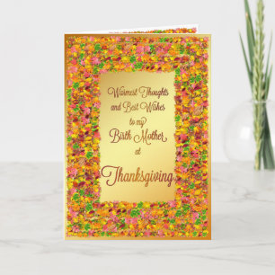 Birth Mother, Thanksgiving, fall leaves Holiday Card