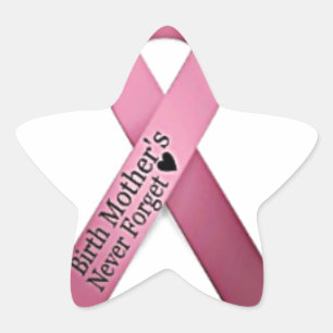 Birth Mother's Day Star Ribbon Sticker