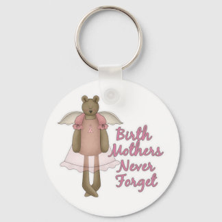 Birth Mothers Never Forget Teddy Bear Design Key Ring