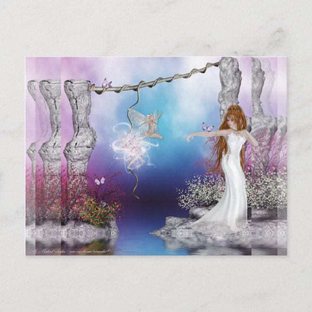 Birth of a Fairy Fantasy Elf Magic Postcards (Front)