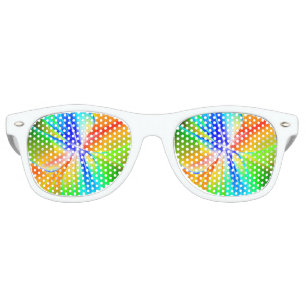 Birth of a Rainbow Multicolored Abstract Art Retro Sunglasses