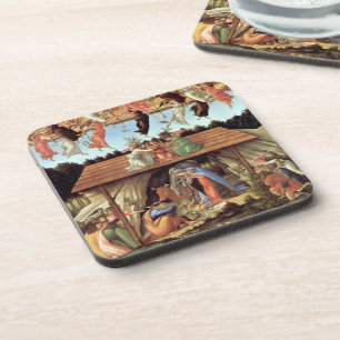 Birth of Christ by Botticelli, Christmas Nativity Coaster