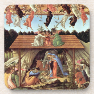 Birth of Christ by Botticelli, Christmas Nativity Coaster