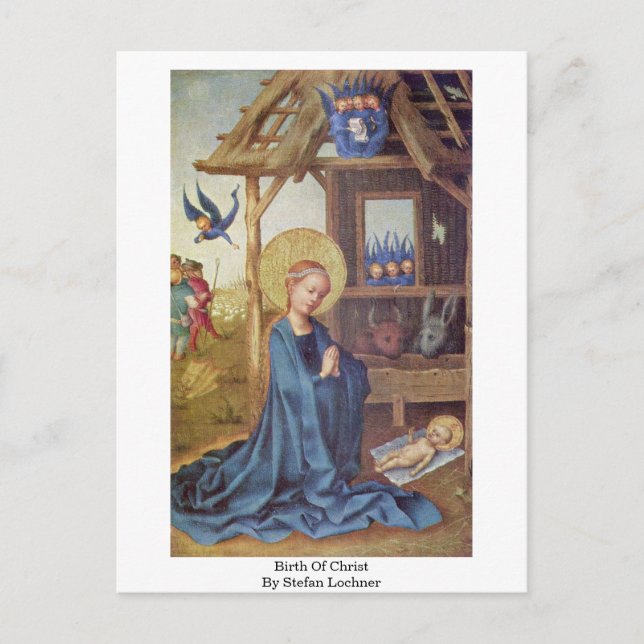 Birth Of Christ By Stefan Lochner Postcard (Front)