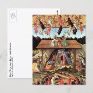 Birth of Christ, Mystic Birth by Sandro Botticelli Postcard