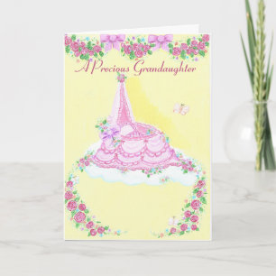 Birth OF Granddaughter Folded Greeting Card