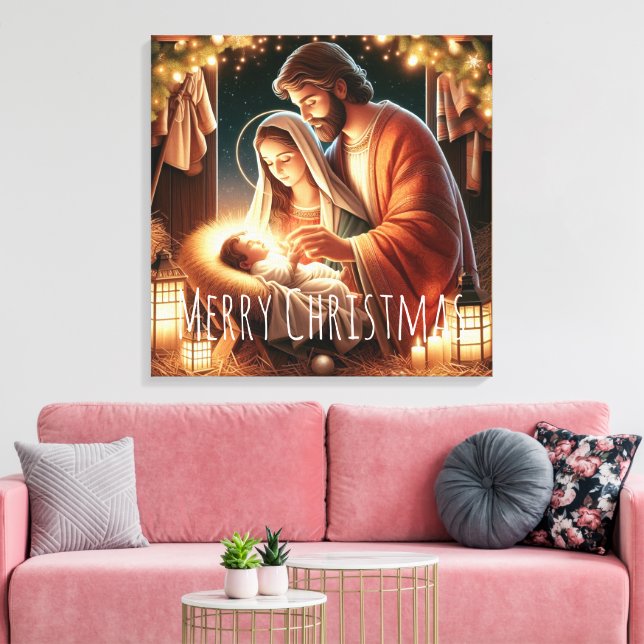 Birth of Jesus  Canvas Print (Insitu(LivingRoom))