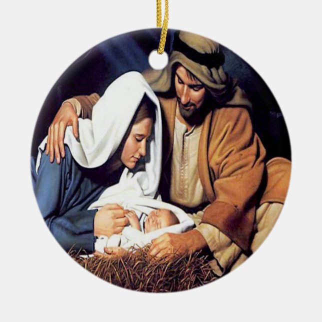 Birth of Jesus Christmas Ornament (Front)