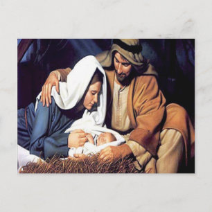 Birth of Jesus Christmas Postcard