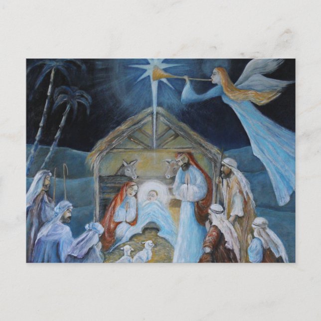 birth of jesus holiday postcard (Front)