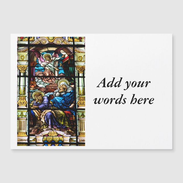 Birth of Jesus Stained Glass Window (Front)