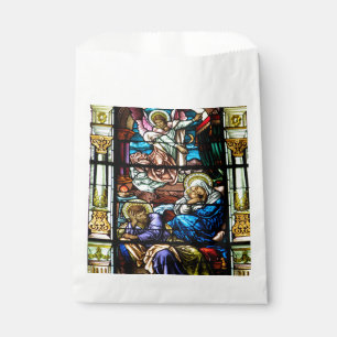 Birth of Jesus Stained Glass Window Favour Bags
