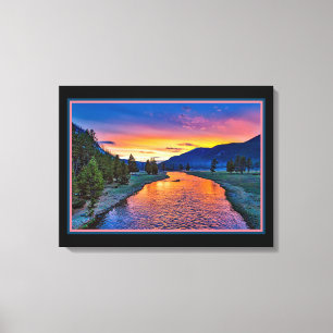 Birth Of The Sun On The River Landscape Canvas Pri Print